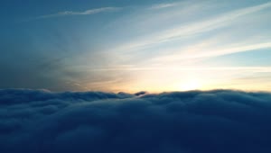 Free Video Stock sunset seen above cloud level Live Wallpaper
