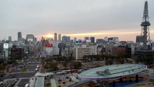 Free Video Stock sunset to night in yokohama city Live Wallpaper