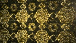 Free Video Stock surface with golden shiny ancient geometric figures Live Wallpaper