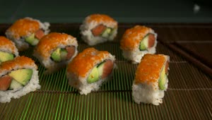 Free Video Stock sushi ready for serving Live Wallpaper