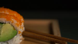 Free Video Stock sushi rolls with avaocado Live Wallpaper