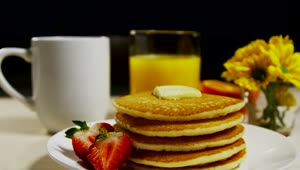 Free Video Stock syrup over pancakes Live Wallpaper