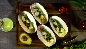 Free Video Stock tacos with fish and salad Live Wallpaper
