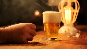 Free Video Stock taking a glass of beer from a bar Live Wallpaper