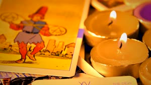Free Video Stock tarot cards and candles Live Wallpaper