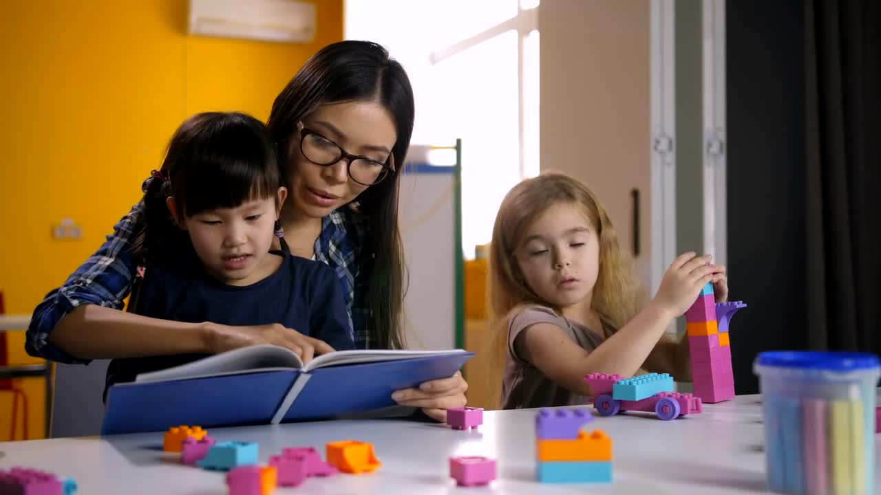 Download Free Video Stock teacher reading with her students Live Wallpaper