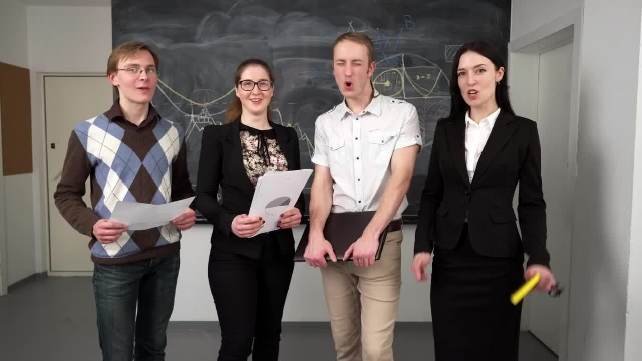 Download Free Video Stock team of people at the office Live Wallpaper