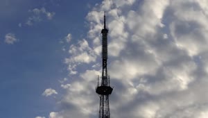 Free Video Stock telecommunication tower with sky in the background Live Wallpaper
