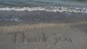Free Video Stock thank you on the beach Live Wallpaper