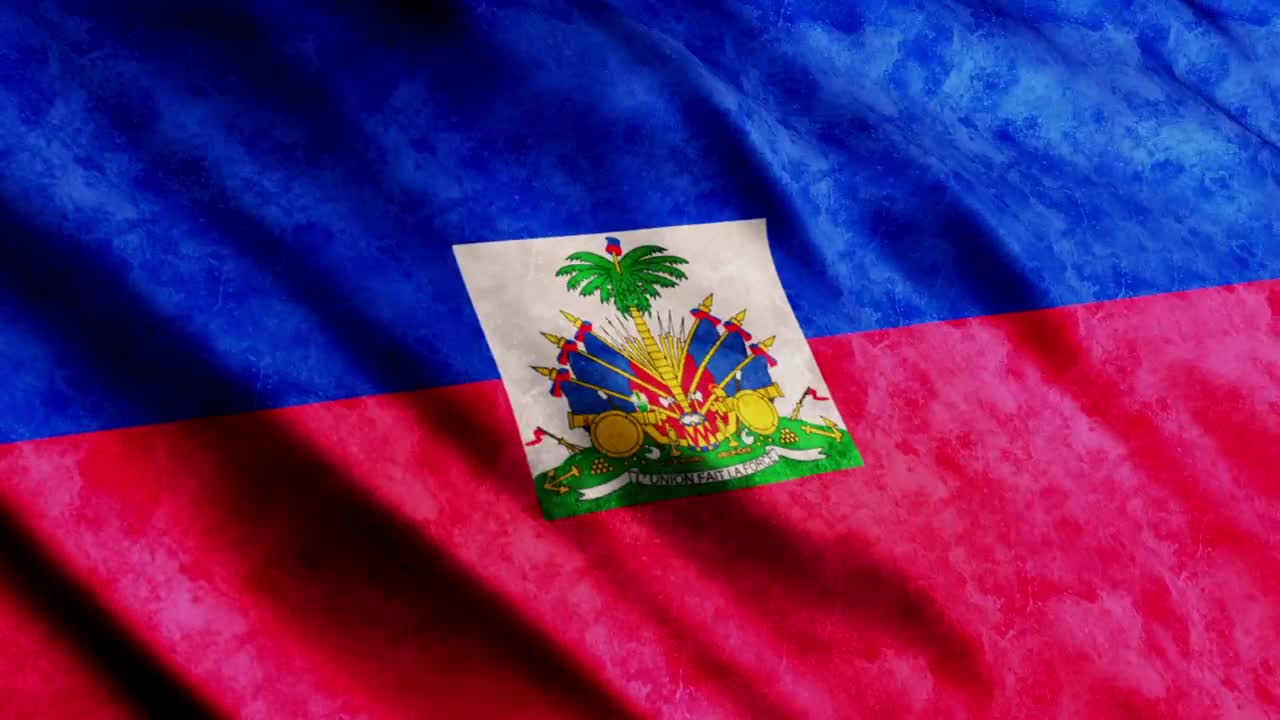 Download Free Video Stock the haiti flag waving in close up Live Wallpaper