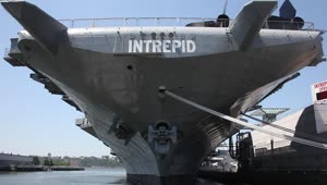 Free Video Stock the intrepid docked in new york Live Wallpaper