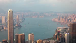 Free Video Stock the landscape of hong kong harbor Live Wallpaper