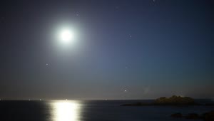 Free Video Stock the moon and the stars at sea Live Wallpaper