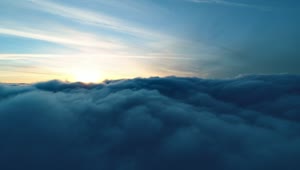 Free Video Stock the sunset from above the clouds Live Wallpaper