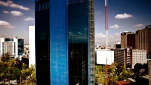 Free Video Stock the top of a mexico city building Live Wallpaper