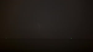 Free Video Stock thunderstorm lighting up the ocean Live Wallpaper