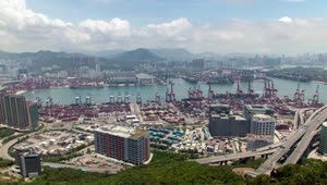 Free Video Stock time lapse of a trading port in hong kong Live Wallpaper