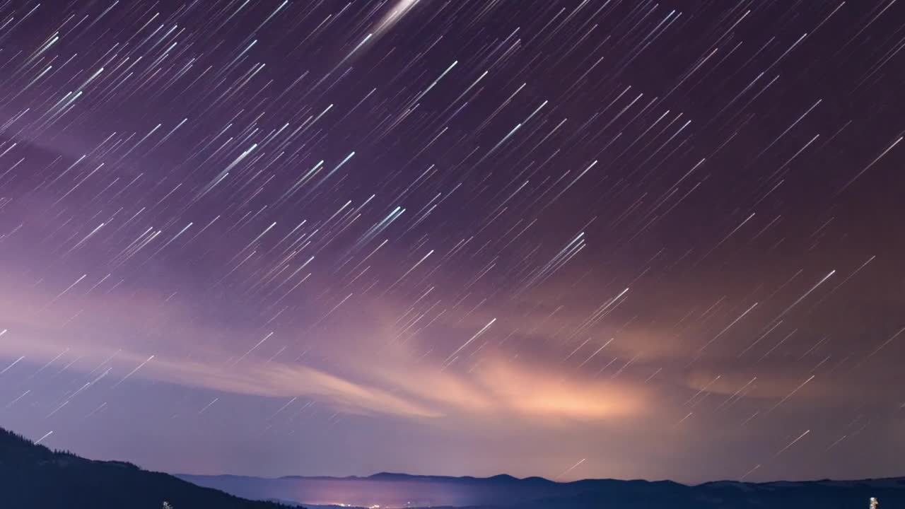 Download Free Video Stock time lapse of an awesome star shower Live Wallpaper
