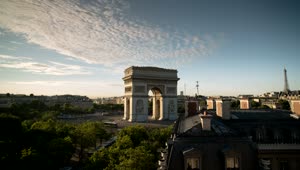 Free Video Stock time lapse of the arc de triomphe in paris from Live Wallpaper