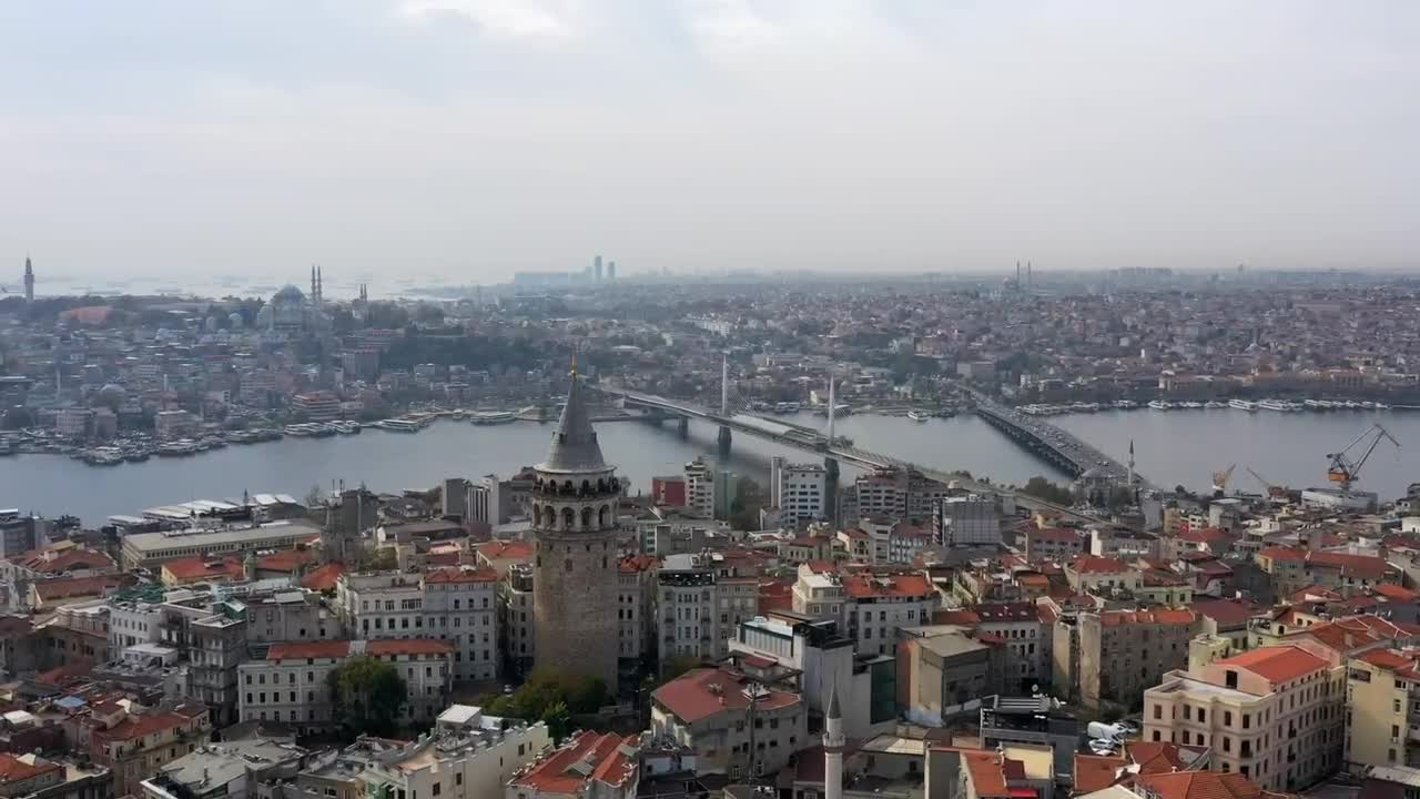 Download Free Video Stock timelapse around the galata bridge Live Wallpaper
