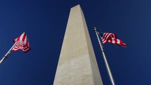 Free Video Stock timelapse of flags below the washington monument Live Wallpaper