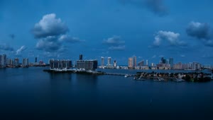 Free Video Stock timelapse over a bay in miami Live Wallpaper