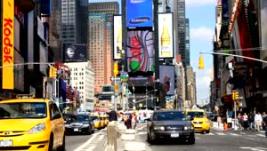 Free Video Stock times square during a sunny day Live Wallpaper