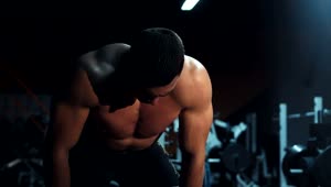 Free Video Stock tired bodybuilder in the gym Live Wallpaper