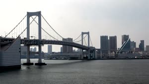 Free Video Stock tokyo bridge with traffic and river time lapse Live Wallpaper