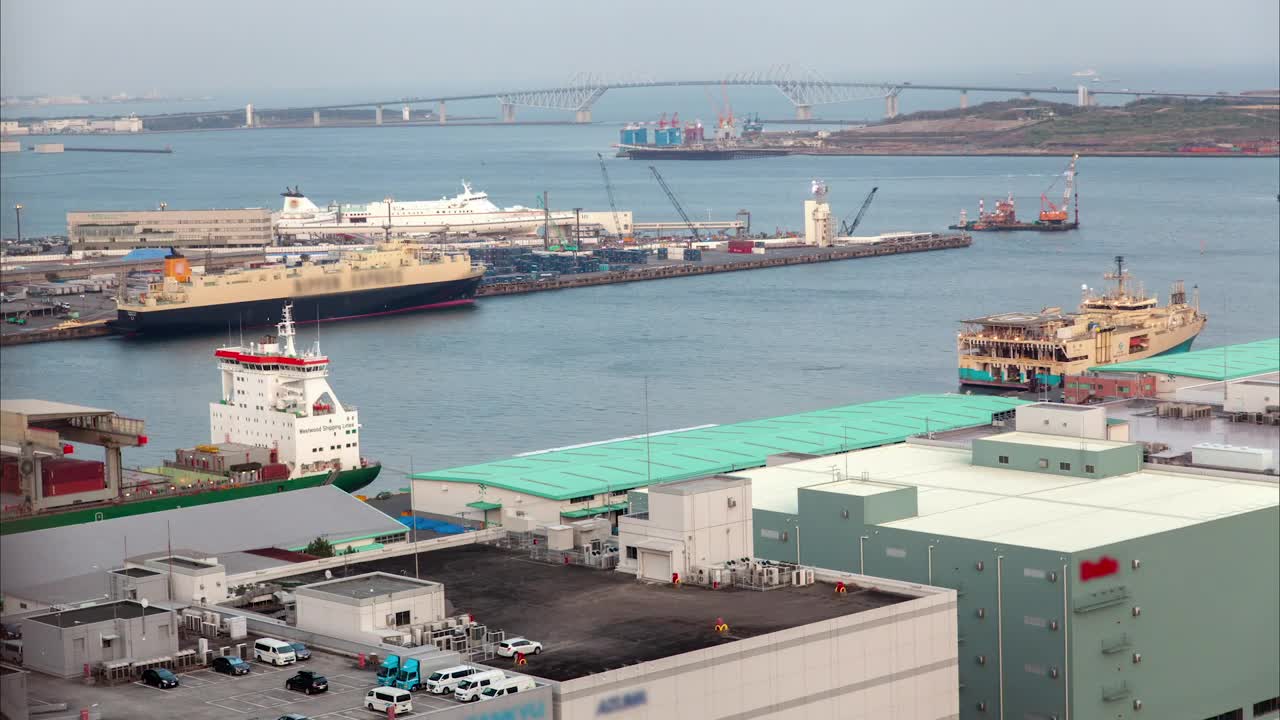 Download Free Video Stock tokyo port time lapse Live Wallpaper