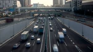 Free Video Stock tokyo road with traffic time lapse Live Wallpaper