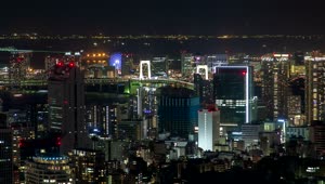 Free Video Stock tokyo skyline at night Live Wallpaper