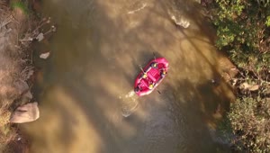 Free Video Stock top shot of people rafting on a river Live Wallpaper