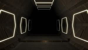 Free Video Stock tour through the corridors of an intergalactic ship Live Wallpaper