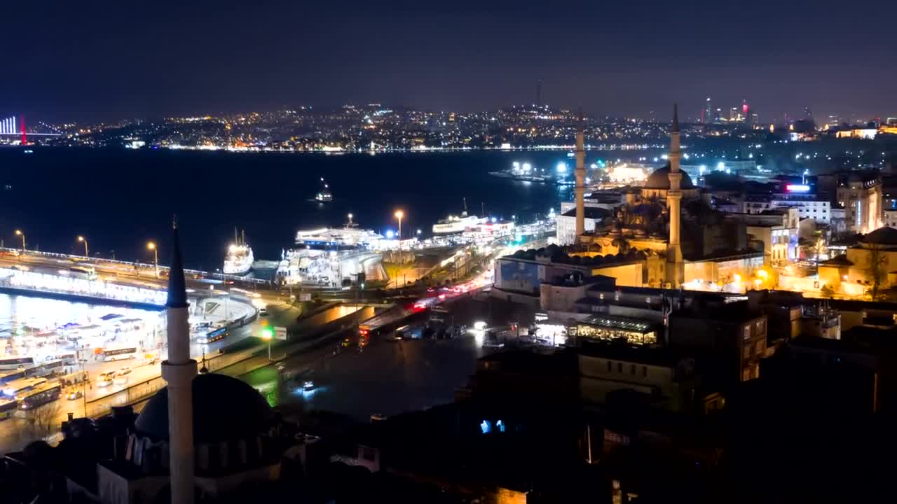 Download Free Video Stock towards the coast at night Live Wallpaper