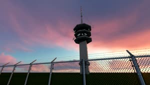 Free Video Stock tower with antennas in a fenced field d render Live Wallpaper