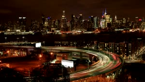 Free Video Stock traffic around the lincoln tunnel Live Wallpaper