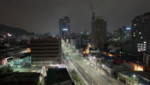 Free Video Stock traffic at night in south korea Live Wallpaper