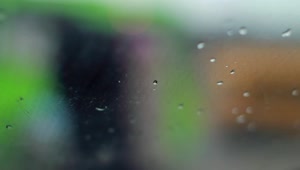 Free Video Stock traffic behind a rainy car window Live Wallpaper