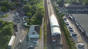 Free Video Stock train arriving at a railway station Live Wallpaper