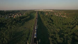 Free Video Stock train heading towards a rural town Live Wallpaper
