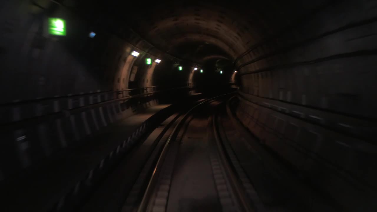Download Free Video Stock train moving through a tunnel Live Wallpaper