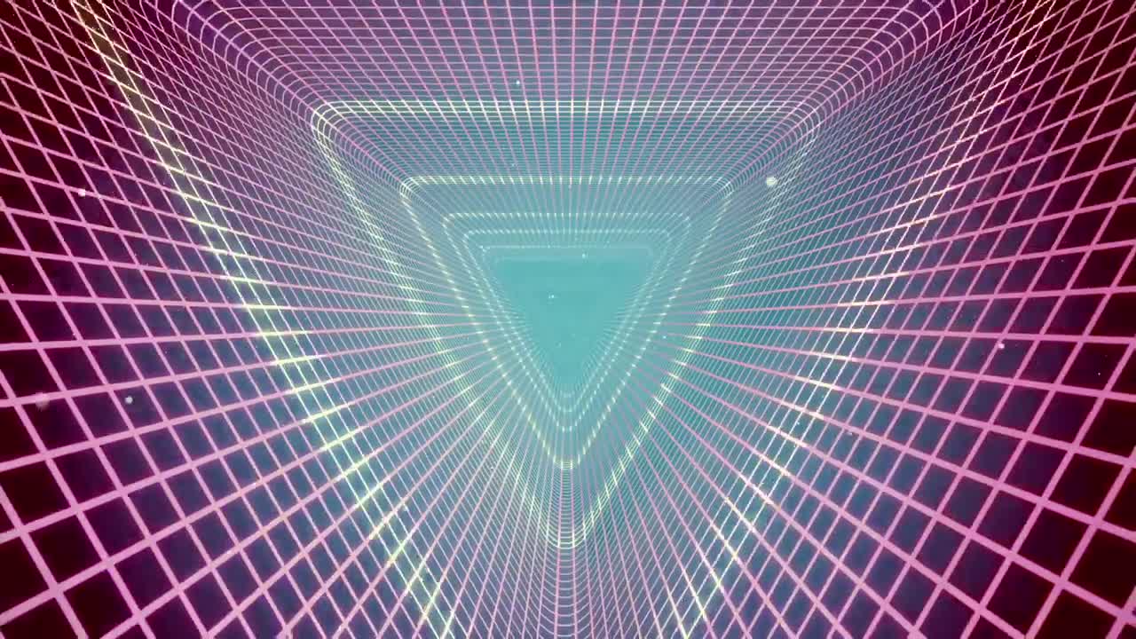 Download Free Stock Video Virtual Rectangular Duct With Neon Lights Live Wallpaper