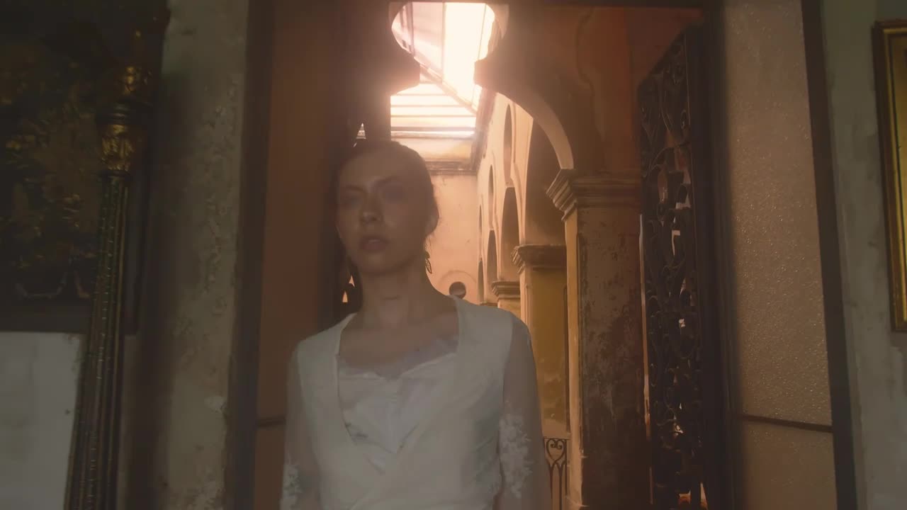 Download Free Stock Video Vintage Woman Walking To The Bed Room Live Wallpaper