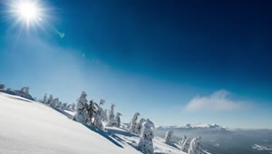 Free Stock Video Very Snowy Mountain On A Clear Sunny Day Live Wallpaper