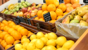 Free Stock Video Various Fruits On Shelves In The Market Live Wallpaper