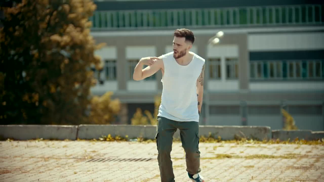 Download Free Stock Video Urban Man Dancing In The Street On A Sunny Day Live Wallpaper