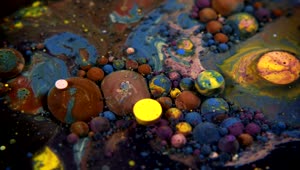 Free Stock Video Underwater Paint Spheres Shaped Like Planets Live Wallpaper
