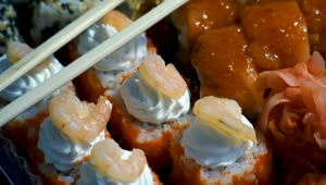 Free Stock Video Types Of Sushi Close Up Live Wallpaper