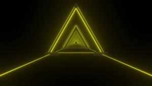Free Stock Video Tunnel Of Yellow Light Lines That Form Triangles Live Wallpaper